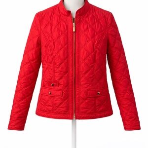 Charter Club Red Quilted Utility Jacket